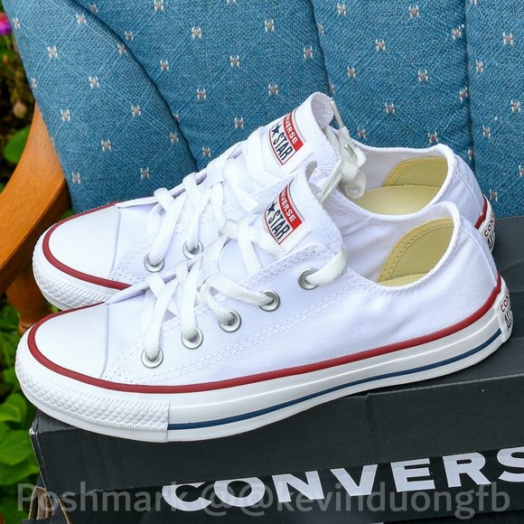 WHITE‎ Converse Chuck Taylor Unisex All Star Ox Sneaker - Picture 3 of 8